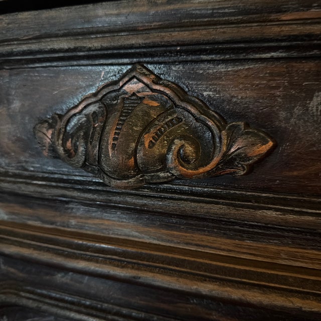 Coffee Authentic 19th-Century Renaissance Revival "Glove Box" Chest – Hand-Carved Details For Sale - Image 8 of 12