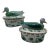 Vintage Chinese Oval Ceramic Duck Tureens- Set of 2 For Sale