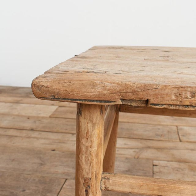 Antique Rustic Square Side Table For Sale - Image 6 of 12