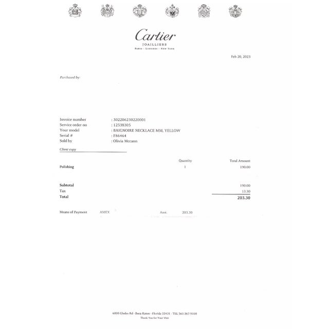 Gold Cartier Baignoire Collection 18k Yellow Gold Oval Link Collar Necklace W/Paper For Sale - Image 8 of 8