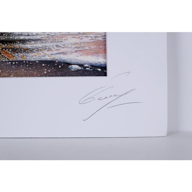 Paper 1990s Gil Bruvel "Sunset Tango" Hand Signed and Numbered Limited Edition 50/500 Unframed Matted Lithograph Excellent Condition For Sale - Image 7 of 8