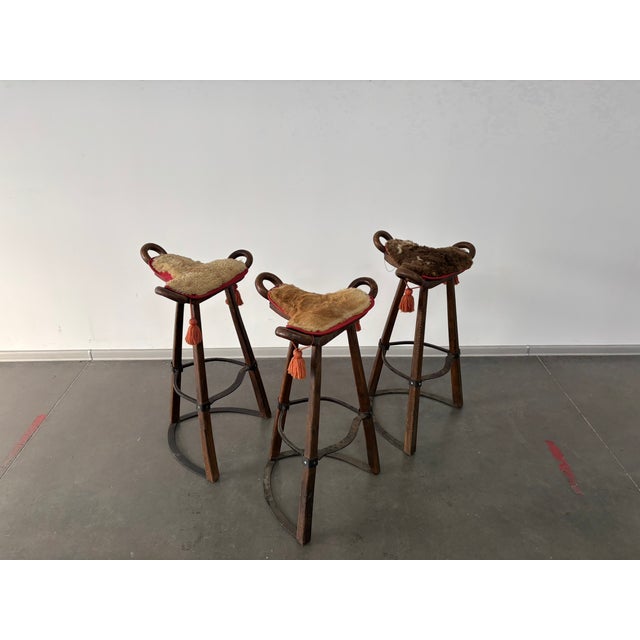 Vintage Brutalist Marbella Stools attributed to Sergio Rodrigues, 1970s, Set of 3 For Sale - Image 13 of 13