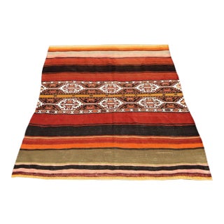 Mini Sofra Kilim Rug - 54" X 64.5" For Sale