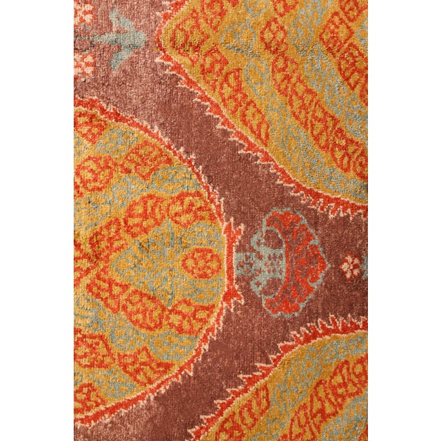 Vintage Ottoman Style Square Rug, Purple With Floral Medallions - Rug & Kilim For Sale - Image 4 of 6