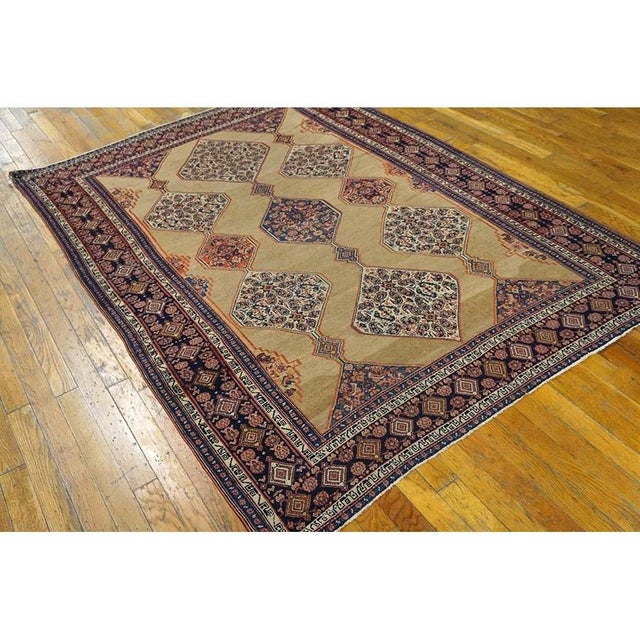 Islamic Doris Leslie Blau Antique Warm Tan With Light Beige Rug - c. 1930 Beshir Pattern For Sale - Image 3 of 9