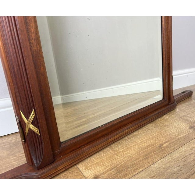 Antique French Walnut Wall Mirror For Sale - Image 11 of 13