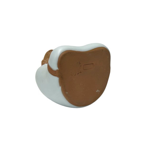 Ceramic Small Miniature Contemporary Ceramic Damo Bodhidharma Figure For Sale - Image 7 of 7