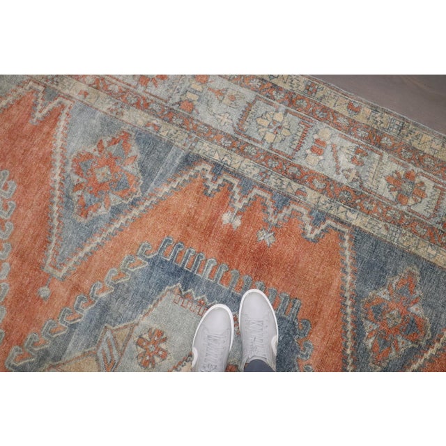 Antique Geometric Persian Veece Room Size Rug For Sale - Image 9 of 9