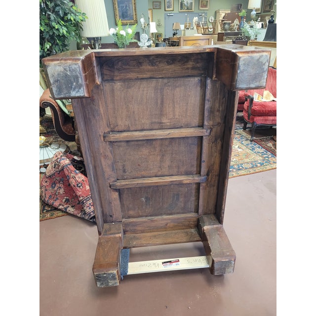1970s Mid Century Asian Chunky Coffee Table For Sale - Image 9 of 9