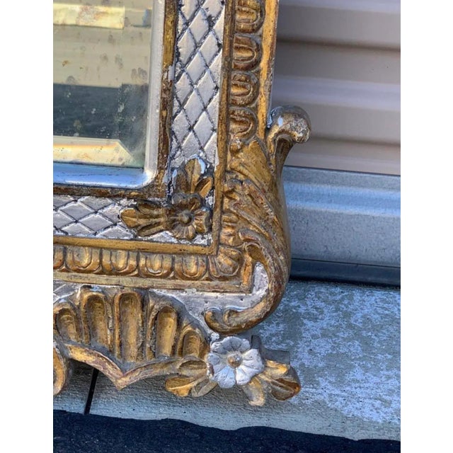 1990s Wood Gold Leaf Mirror For Sale - Image 10 of 12
