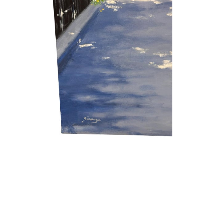 Late 20th Century Ron Savage Impressionist Cityscape Oil Painting For Sale - Image 5 of 11