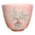 Vintage Pink Ceramic Hanging Wall Planter With Oriental Floral Motif For Sale
