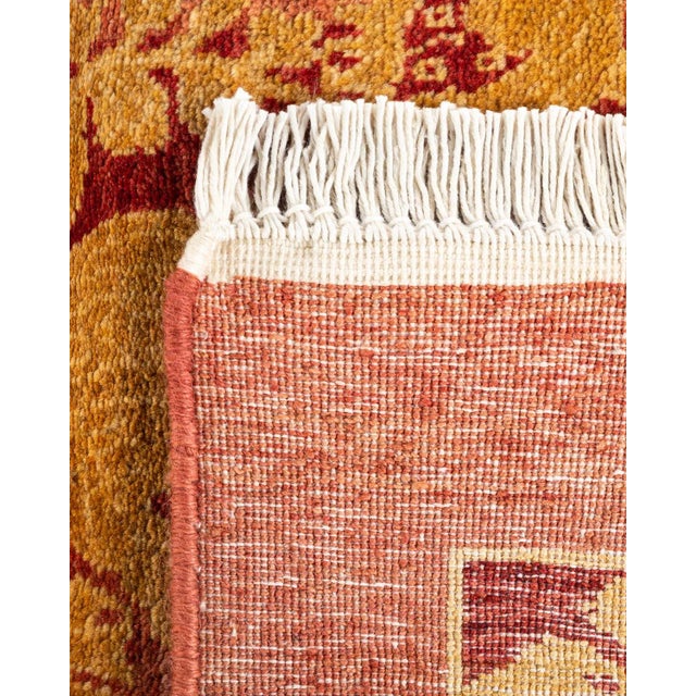 2000 - 2009 Mogul Hand Knotted Area Rug, Pink - 12' 2" x 14' 9" For Sale - Image 5 of 9