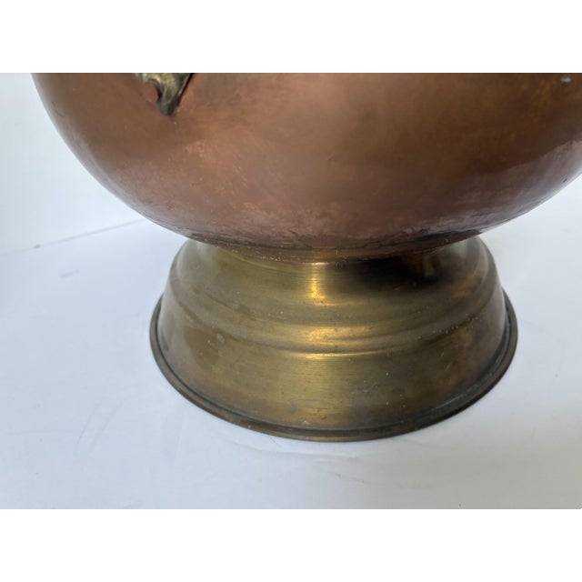 Metal Vintage French Art Nouveau Copper Brass Planter Jardiniere | Pot | Champagne Bucket For Sale - Image 7 of 16