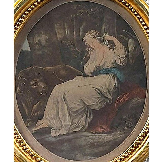 Mid 20th Century Thomas Burke After Angelika Kauffman Pair Oval Engravings in Gilt French Frames For Sale - Image 11 of 18
