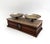 American Late 19th C Apothecary Balance Scale Oak and Marble For Sale - Image 3 of 12