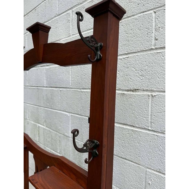 Antique Arts and Crafts Hall Tree, Umbrella Stand For Sale - Image 10 of 16