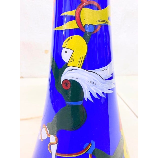 Table Lamp in Painted Glass from Eisch, 1990s For Sale - Image 14 of 18