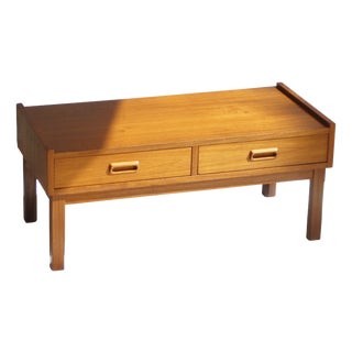 Mid-Century Teak Danish Low Board, 1960s For Sale