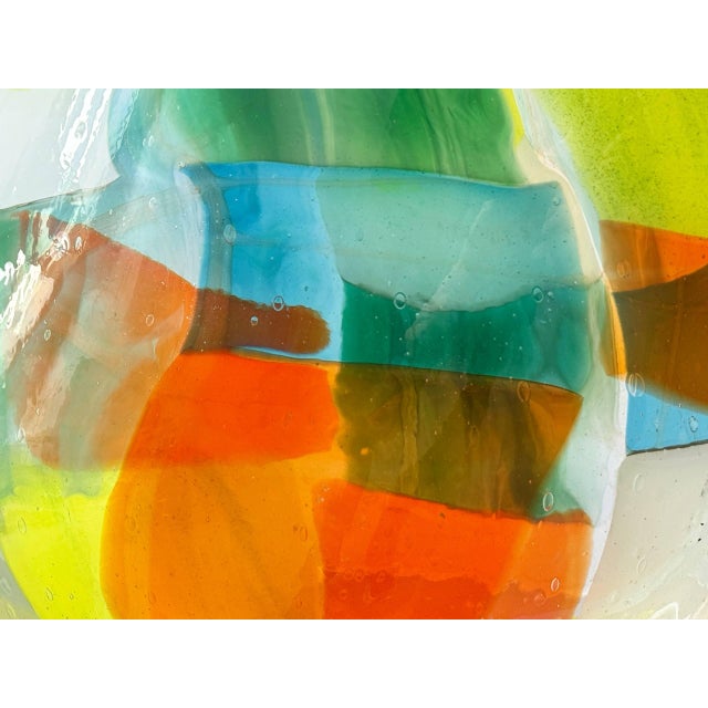 Patchwork Glass Vase from Mdina Glass, Malta, 1970s For Sale - Image 6 of 9