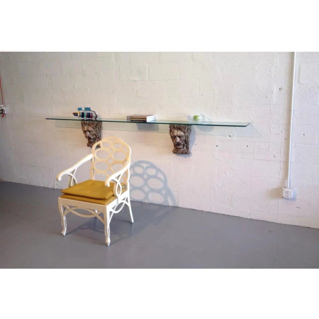 1970s 1970s Sarreid Carved Wood Lion Gargoyle Wall Shelves - Set of 2 For Sale - Image 5 of 13