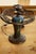 Vintage Tiffany-Style Cobweb Artisanal Lead Glass Lamp With Heavy Mosaic Base For Sale - Image 10 of 13