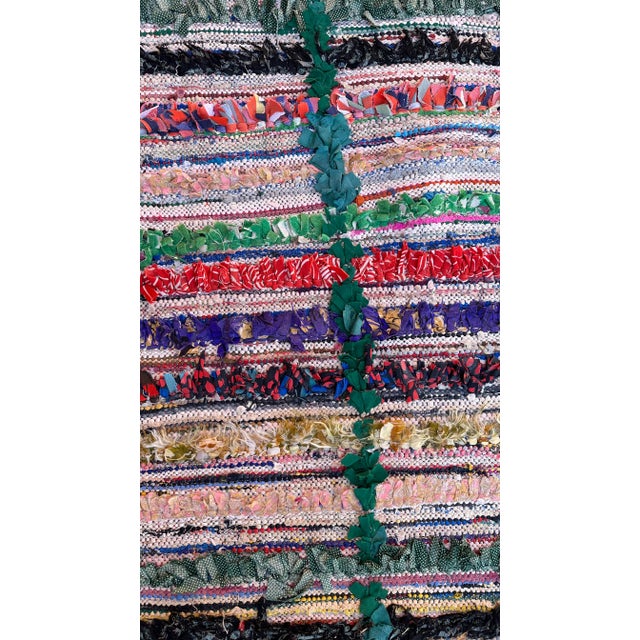 1980s Moroccan Colorful Vintage Rug - 2'6" X 7'8" Ft For Sale - Image 4 of 9