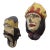 Vintage Folk Art Painted Iron Heads - Set of 2 For Sale