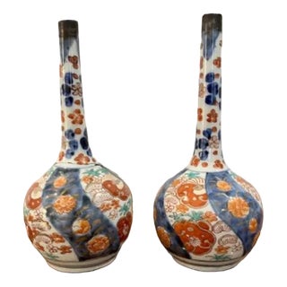 Japanese Imari Vases, 1900s, Set of 2 For Sale