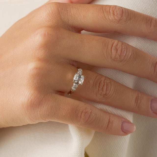 1940s 1940s Retro Gia 1.25 Carat Old Mine Cut Diamond 14k Gold Engagement Ring, Size 8.25 For Sale - Image 5 of 8