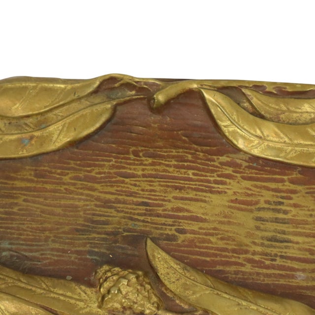20th Century Art Nouveau Gilded Bronze Inkwell Pen Holder, 1890s For Sale - Image 11 of 18