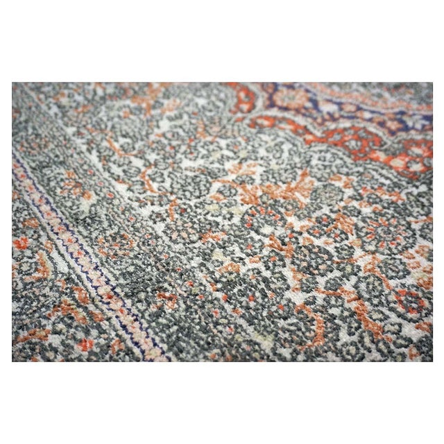 Vintage Sino-Persian Hereke Silk 3x5 White Ivory, Red & Purple Handmade Area Rug #1144265 For Sale - Image 9 of 16