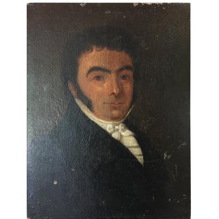 19th C. French Oil Portrait of a Gentlemen For Sale