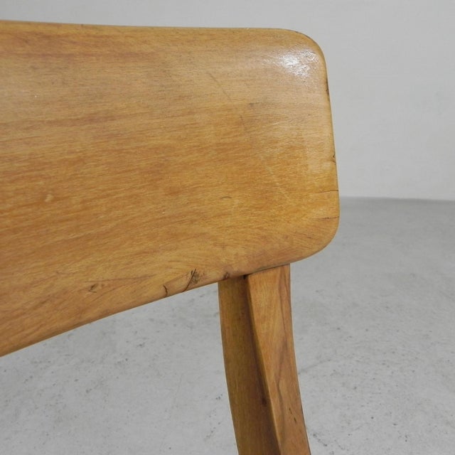 Wood Wooden Swivel Chair, 1950s For Sale - Image 7 of 18