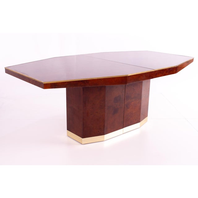 Italian Mid Century Hexagonal Pedestal Base Dining Table Chairish