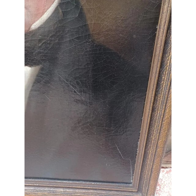 American Antique Framed Self Portrait Oil Painting of a Gentleman in Suit For Sale - Image 3 of 6