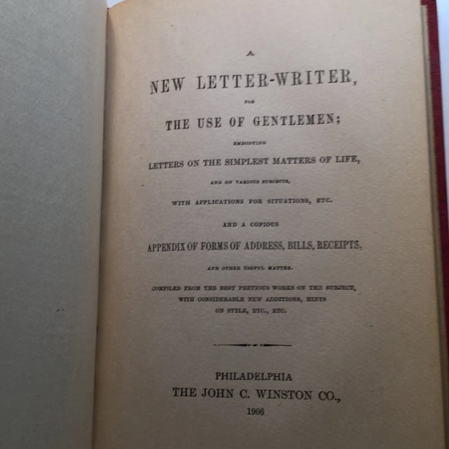 Paper Complete Letter-Writer 1906 For Sale - Image 7 of 11