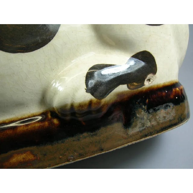 Beige Antique Chinese Cizhou-Ware Ceramic 'Cat' Pillow For Sale - Image 8 of 11