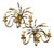 Italian Wheat Sheaf Wall Sconces in Gilt Metal, 1950s, Set of 2 For Sale