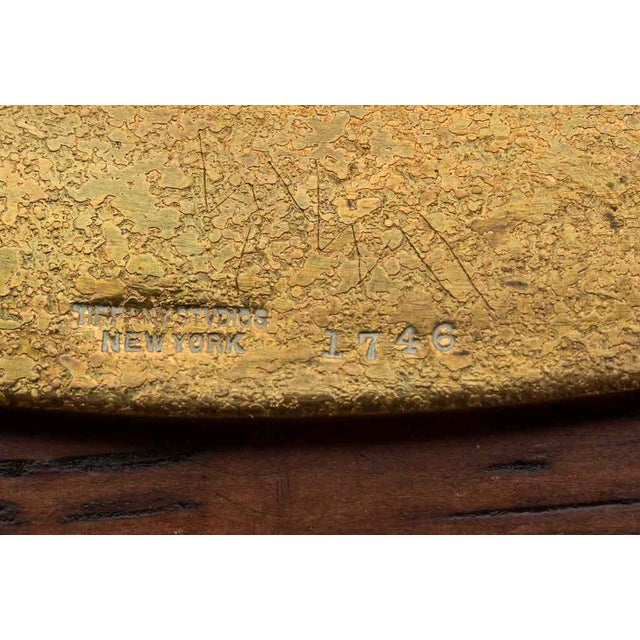 Tiffany Studios New York Bronze Doré Large Charger Plate or Tray With Decorative Border For Sale - Image 10 of 11