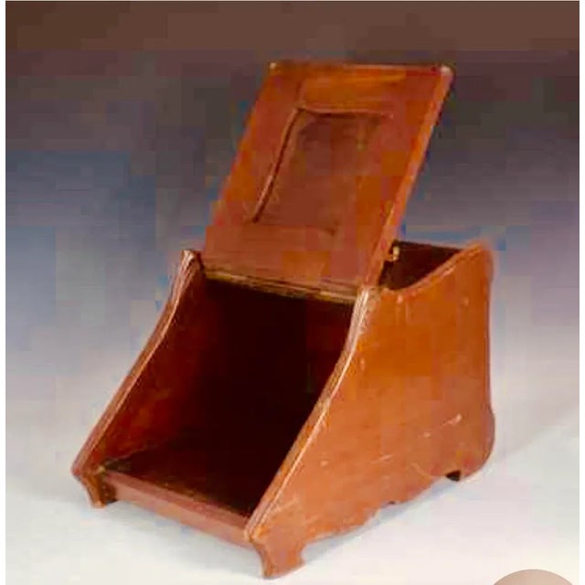 Traditional Antique S. Hall & Son Coal Scuttle With Scooper For Sale - Image 3 of 4