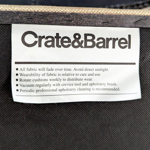 Textile Crate & Barrel Upholstered Dining Chair With Ebony Legs For Sale - Image 7 of 7