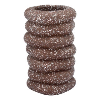 Gabby Speckled Rust Cairn Vase For Sale
