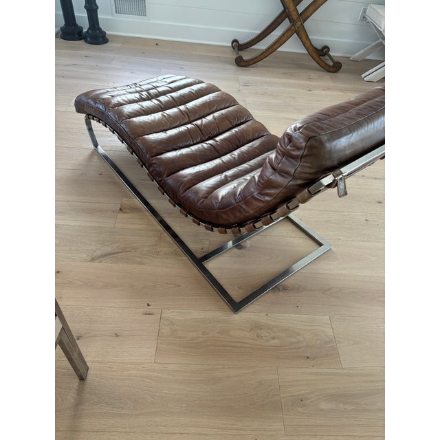 Details * Maker: Restoration Hardware * Style: Modern | Mid-Century Modern | Contemporary * Materials: Top-grain leather,...