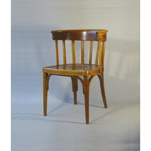 Art Deco Armchair in Curved Wood from Horgen-Glarus Switzerland, 1925 For Sale - Image 10 of 11
