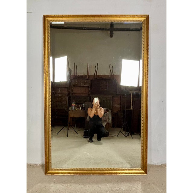 Large Spanish Giltwood Wall Mirror, 1950 For Sale - Image 10 of 15