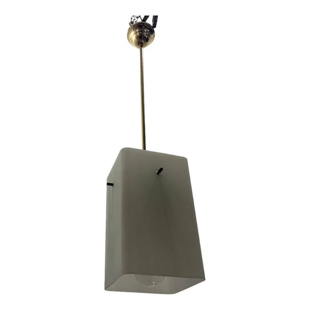 Opaline Glass Pendant Light from Stilnovo, 1950s For Sale - Image 11 of 11