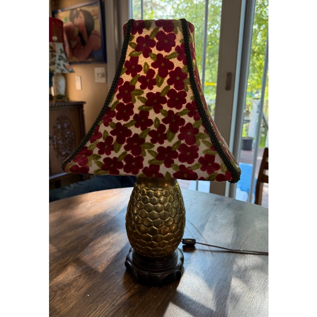 Gretchen Punch Regal Designer Fabric Floral Lampshade For Sale - Image 4 of 5