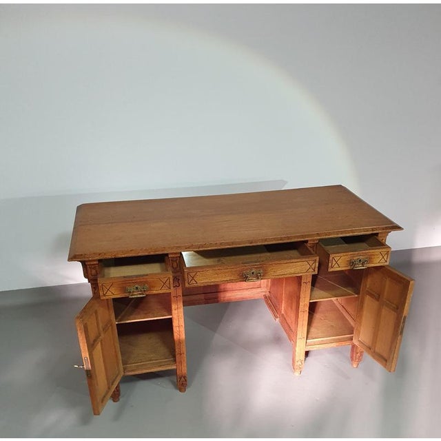 Brown Art & Craft Desk, Early 1920s For Sale - Image 8 of 15