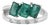 925 Silver Three-Stone Emerald Ring With Diamond Accents, Size 6 For Sale